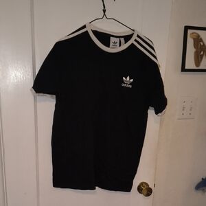 Adidas | Men's Black Tee with White Accents